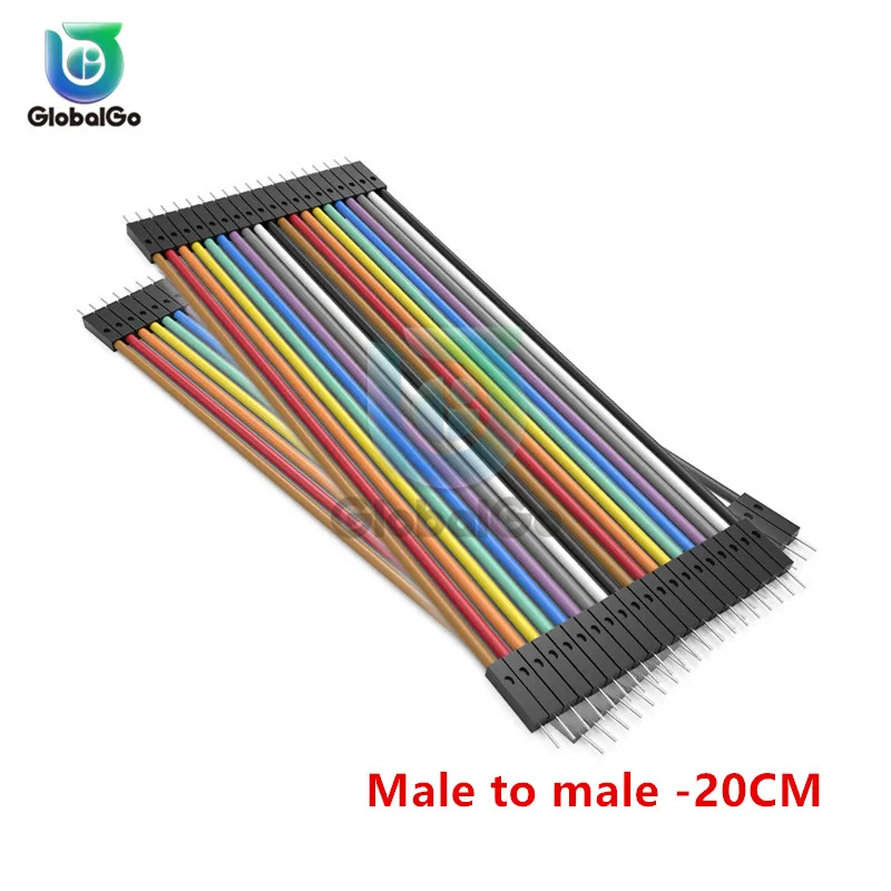 Male to male 20CM DuPont Line 10 см 20 см 30 см мужской и женский мужской женский джемпер провод Dupont кабель для arduino DIY KIT - Цвет: Male to male 20CM