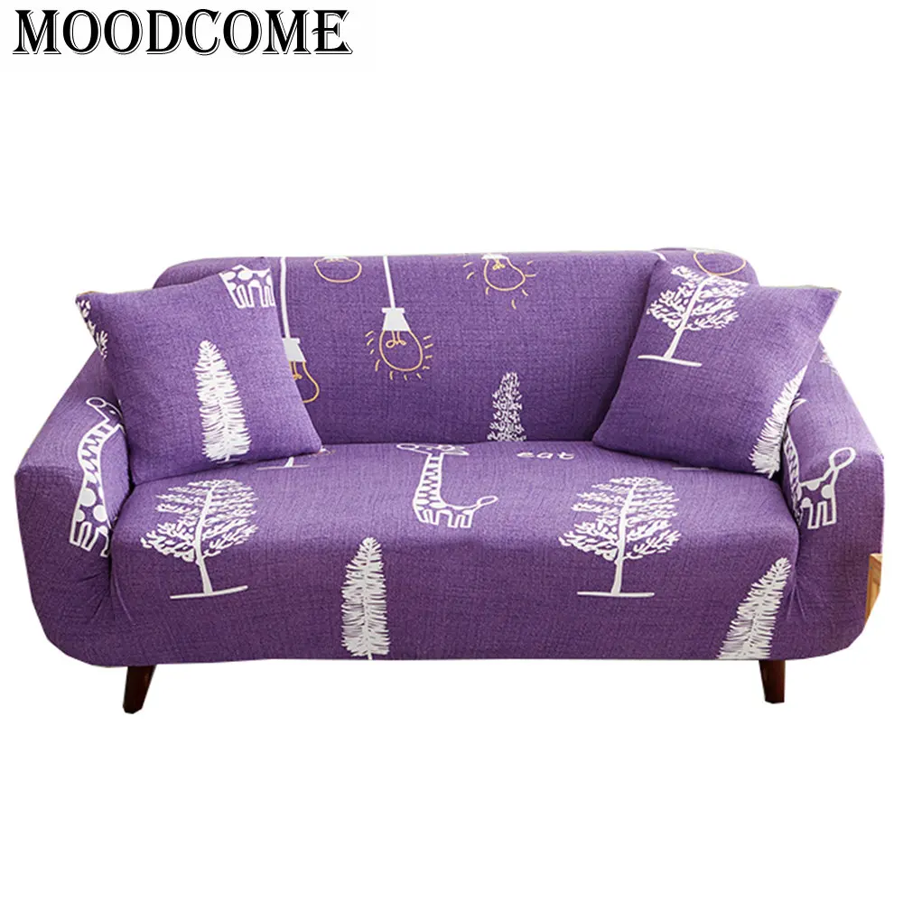 printing tree purple sofa cover stretch new arrival drop shipping