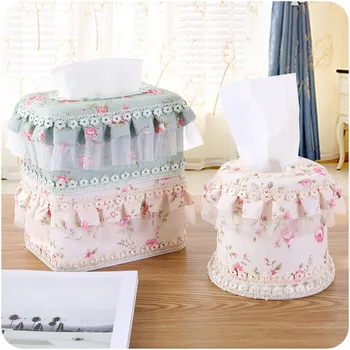 

Multi-Function Fashion Lace Tissue Boxes Cute Home& Tissue Case Box Container Towel Napkin Papers Bag