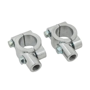 

Motorcycle Rearview Mirror Fixed Code Silver 22mm Screw Hole 8mm Rearview Mirror Mount Holder Adaptor