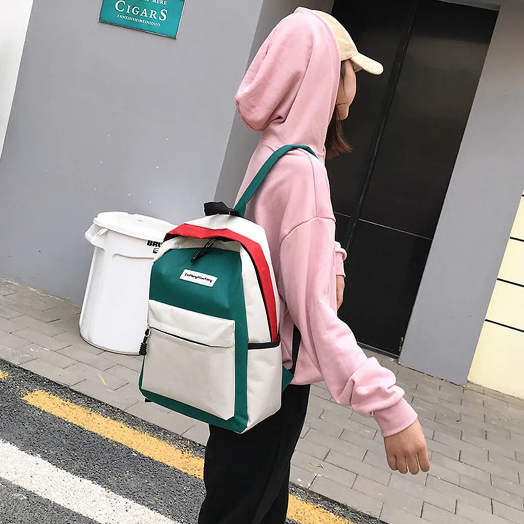 Women New Canvas Backpack Fashion Student Backpack Casual Travel Bag Double Backpack Female Mochila Bagpack