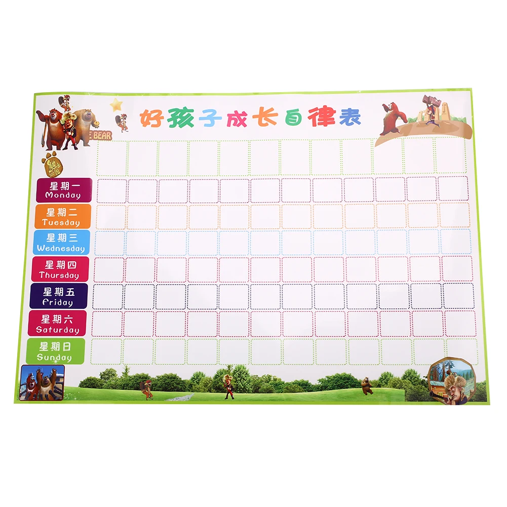 

Reusable Children'S Behaviour Chart Children Reward Chart Behavior Chores Chart Kids Ultra Thin Learning Universal