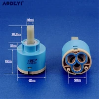 25 มม./35 มม./40 มม.ตลับเซรามิคก๊อกน้ําก๊อกน้ําแรงบิดต่ําอุปกรณ์เสริมแกนสูง Spool Valve หมุนฟรีฐานแบน 5