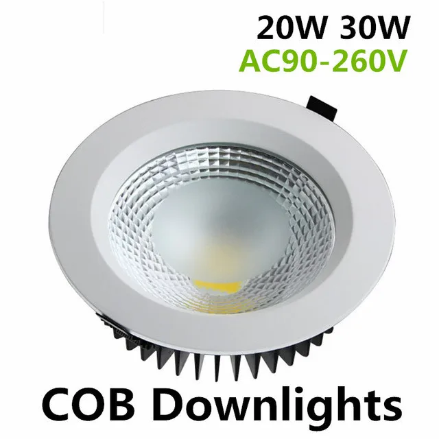 10 шт./лот светодиодные светильники 5W7W9W12W 15W20W30W COB потолочные встраиваемые