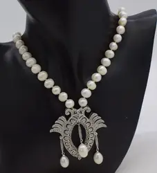 Пресноводный жемчуг Белый округлый 12-14 мм EDASION ожерелье 18 дюймов Большой размер оптовая продажа бисера природа подарок Скидка для женщин FPPJ