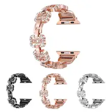 ALLOYSEED женский браслет часы браслет кристалл алмаз из нержавеющей стали сменный ремешок на запястье браслет для iWatch серии 4