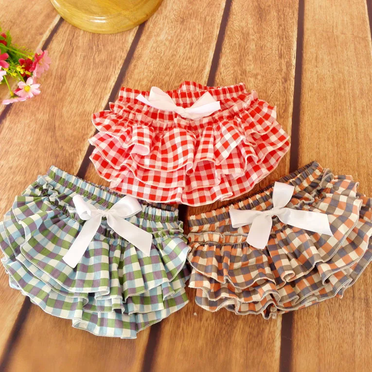 Retro navy Cherry Baby Bloomers Nappy Cover,plaid Diaper Cover,Girls