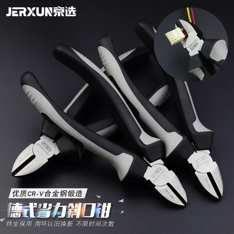 

JERXUN Diagonal Pliers 6Inch Electrician Cutting Pliers Wire Stripper Labor-saving Diagonal Pliers Wire Pliers Tools