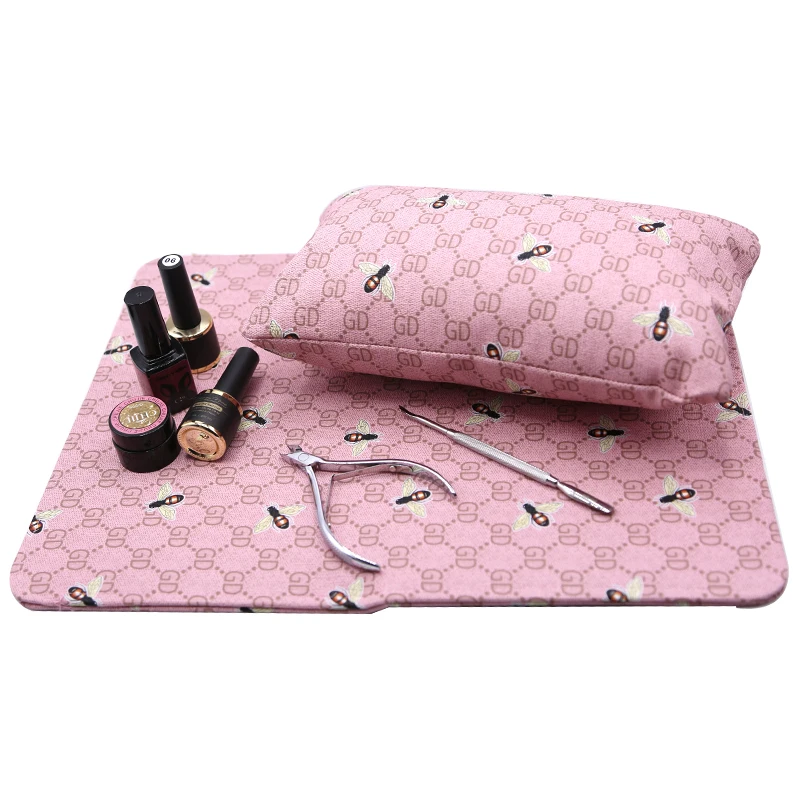 

1 Set Hand Rests Pillow Hand Holder Cushion Table Mat Salon Manicure Nail Art Pad Foldable Washable Equipment