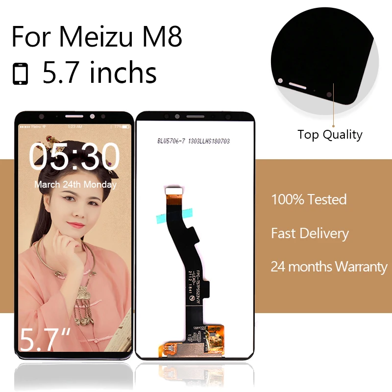 ЖК дисплей для MEIZU M8 дигитайзер сенсорного экрана V8 Pro сменный экран бесплатная