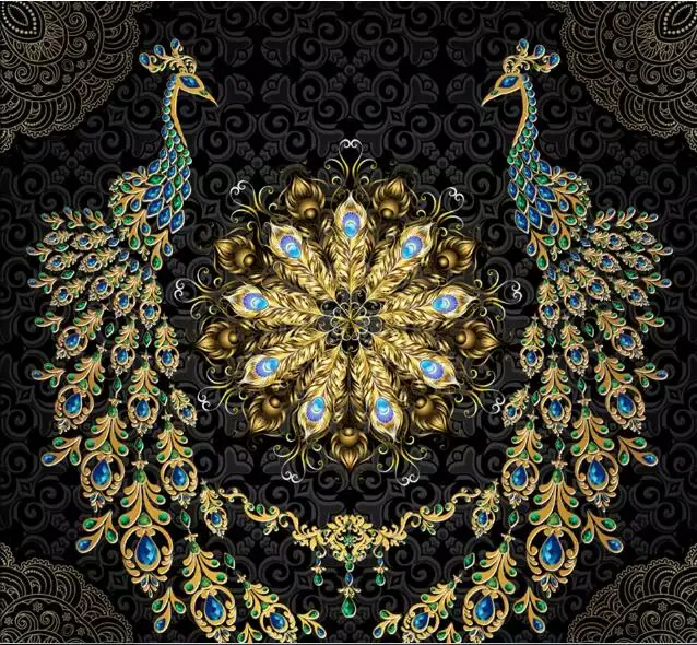 beibehang wall paper rolls Luxury European 3d wall murals black gold