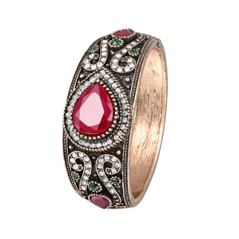 Women Retro Cuff Bracelets Vintage Bangles Turkish Jewelry Hand Accessories For Bag Ladies Jewelry metal bracelet