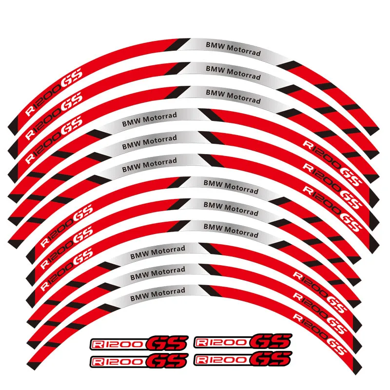 Мотоцикл Передние и задние колеса внешний обод водонепроницаемый стикер светоотражающие полосы колеса наклейки для BMW R1200GS r1200 gs