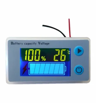 

Multifunction 12V LCD Lead Acid Battery Capacity Meter Voltmeter with Temperature Display Battery Voltage Monitor