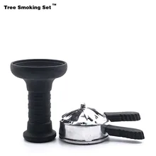 Двойные силиконовые аксессуары, кальян chicha Narguile,, головка для кальяна, держатель для угля, ящик для угля, чаша для Koloud TWAN0506