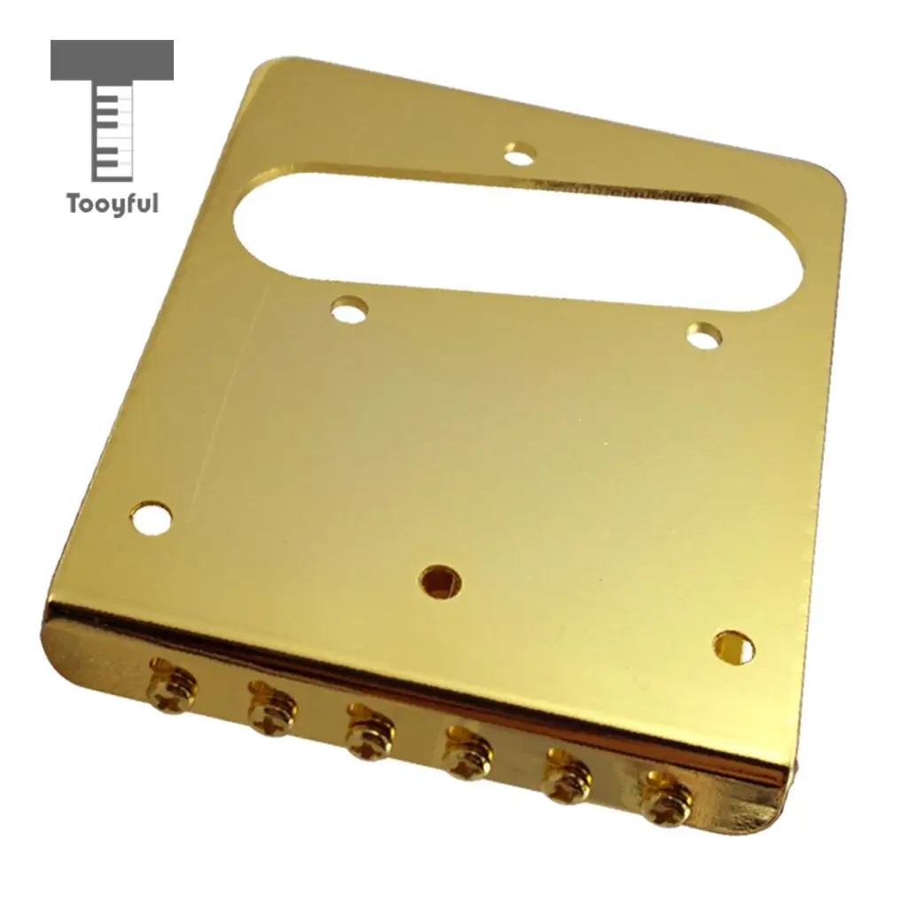 Tooyful черный золотой 6 Седло мост ж/винт гаечный ключ для Tele Telecaster гитары TL
