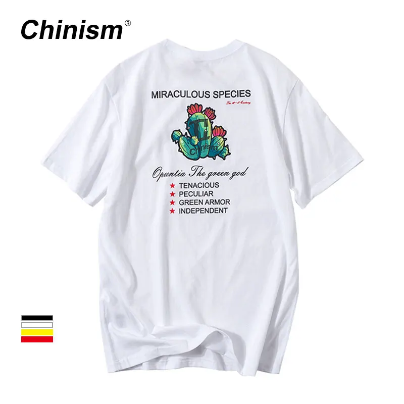 CHINISM кактус тема смешно с принтом хлопковая футболка короткими рукавами Для