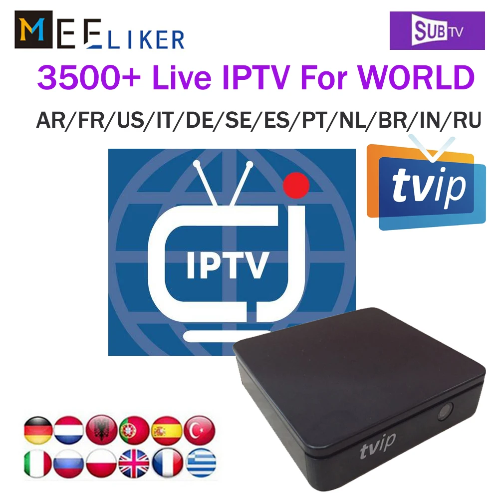 Tv IP 412 Европа 3500 каналов SUB tv IP tv 1 год подписки Италия арабский Германия французский Канада лучше IUD tv QHD tv IP tv коробка