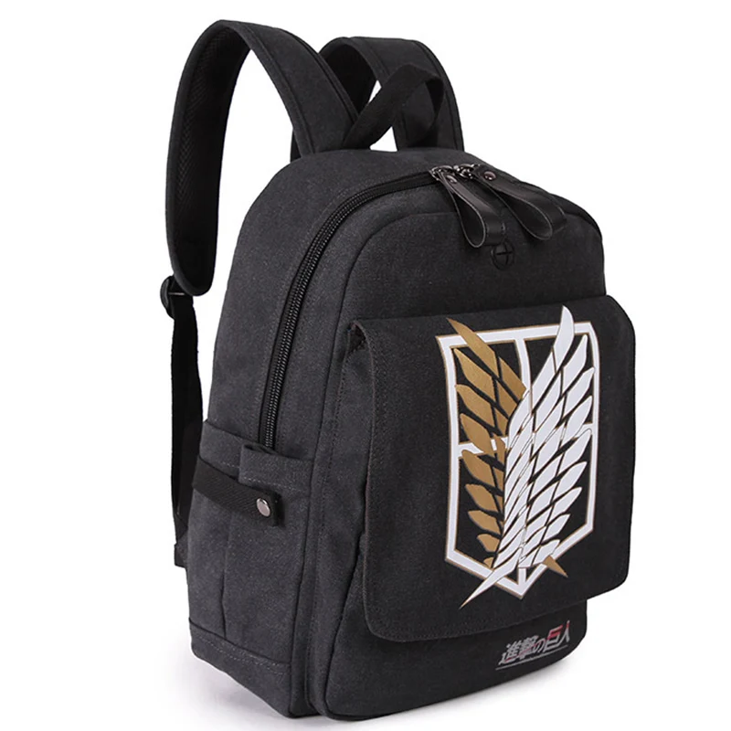 Attack on Titan Backpack Men Women Canvas Japan Anime Printing School Bag for Teenagers Travel Bags Mochila Galaxia BP0153 (4)
