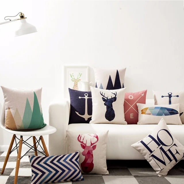 Nordic Interieur Kussens Moderen Decoratie Aesthehetics Art Herten ... Nordic Interieur Kussens Moderen Decoratie Aesthehetics Art Herten ...