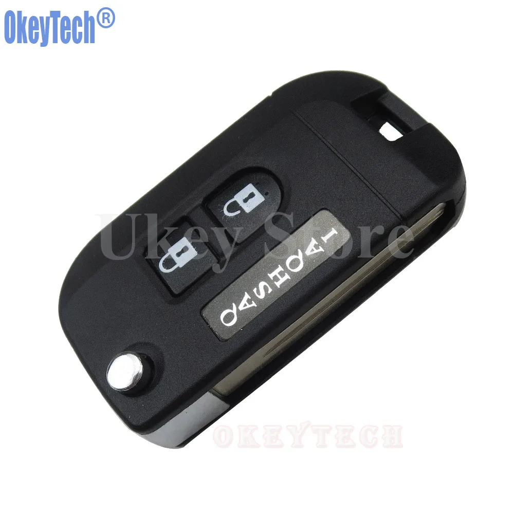 OkeyTech Замена 2 кнопки дистанционного Fob модифицированный Флип складной Автомобильный ключ чехол пустой брелок для Nissan Qashqai