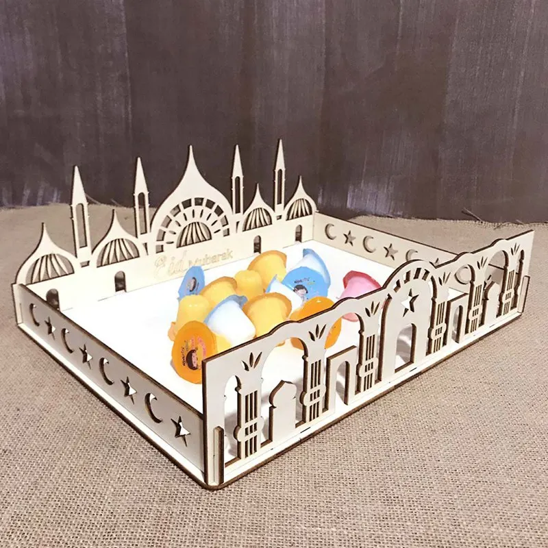 

Wooden MDF Eid Ramadan Mubarak Advent Calendar Muslim Islamic Decorations Ornament Gift
