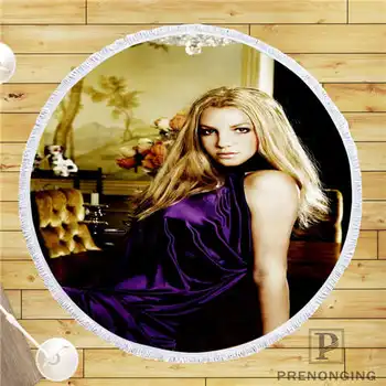 

Custom DIY Customized Microfiber Fabric Britney (1)@ Round Beach Blanket Towel Printed on Demand 150cm #19-01-28-3-64