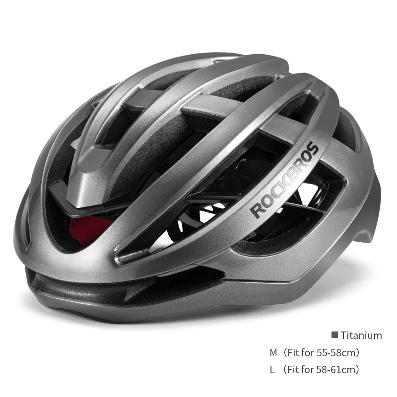 ROCKBROS Велоспорт шлем для мужчин велосипед Сверхлегкий интегрированный литой шлем для женщин MTB дорожный горный велосипед дышащий шлем обтекаемой формы - Цвет: Titanium