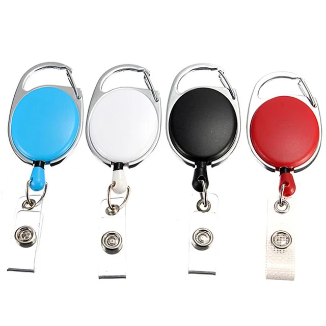 Retractable Pull Keychain Lanyard ID Badge Holder Name Tag Card Recoil
