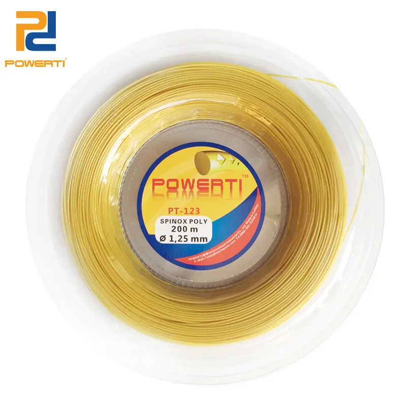 POWERTI 1.25mm Tennis String SPINOX POLY Flexibility Durable Control