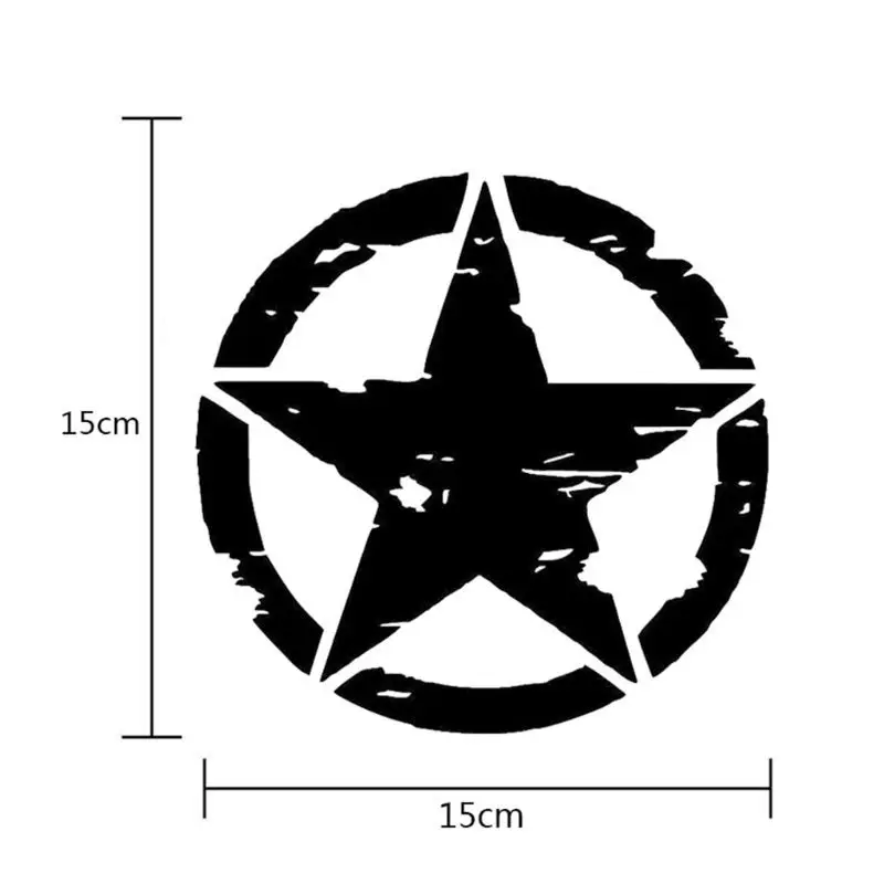Car Stickers 15cm*15cm ARMY Star Graphic Decals Motorcycle Stickers Vinyl Car-styling