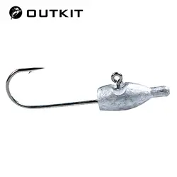 Outkit 5 шт./лот 1,7g Адреналин свинцовая Мормышка ловли карпа Мягкая приманка, червь джиггинг шэд аксессуары для рыбалки, Крючок Прочный