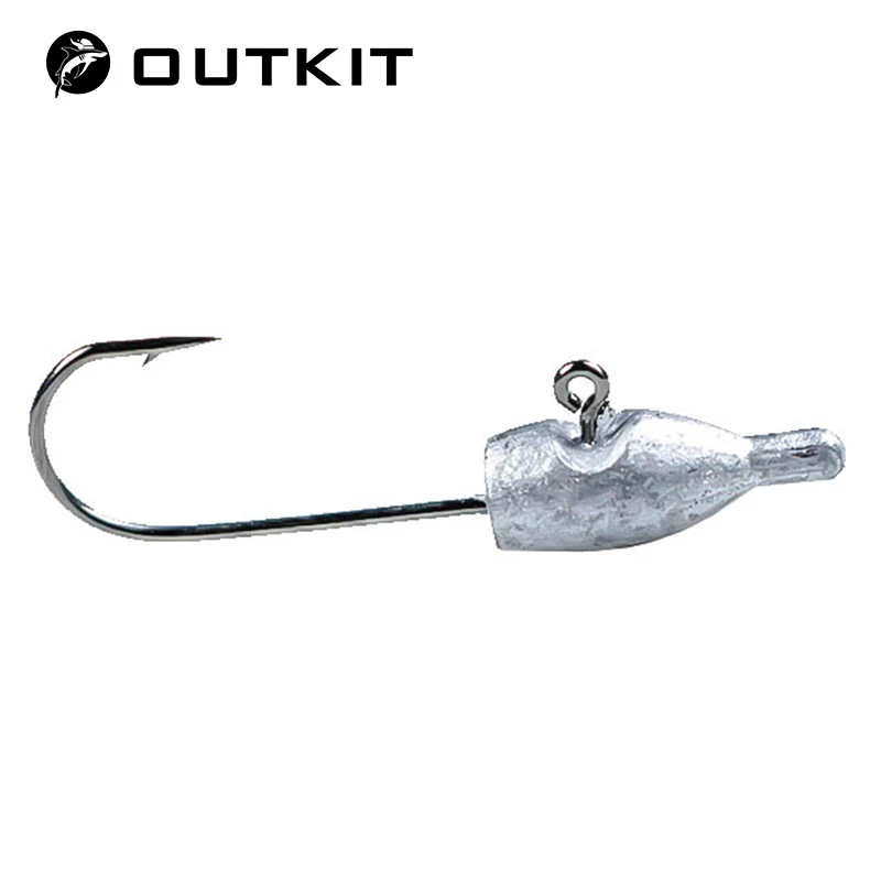 

Outkit 5pcs/lot 1.7g Crank Lead Jig Head Carp Fishing Soft Lure Worm Jigging Shad Hook Fishing Accessories Durable Pesca Tackle