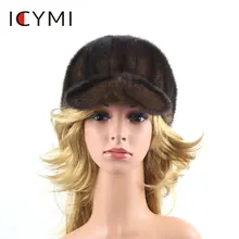 ICYMI, бейсболка из натурального меха норки для женщин, элегантные шапки из натурального меха для леди, зимняя теплая зимняя Универсальная женская Норковая Корейская шапка