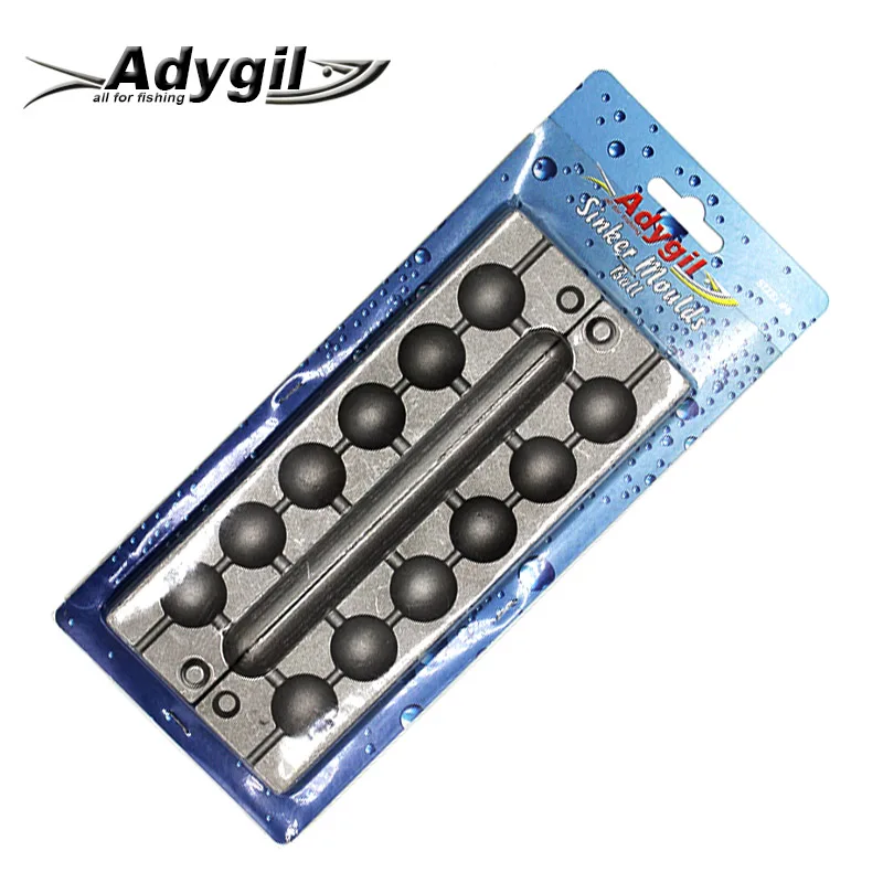 Adygil DIY рыболовный шар грузило прессформы ADBASM/#6 шариковый грузило 63 г 6 полостей - Цвет: silvery