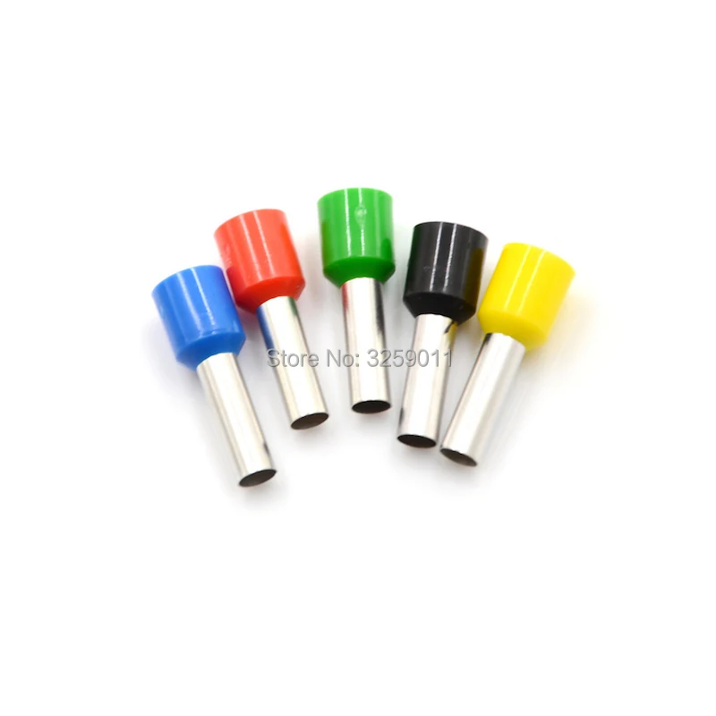 

500PCS E6012 Electrical Crimp Terminal Block Wire Connector Cable Cord End Ferrule tubular Pre-Insulating E6012 AWG 10 6.0mm