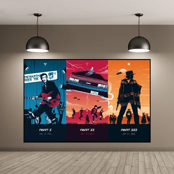 

Back to the Future Canvas Art Print Wall Pictures for Living Room No Frame
