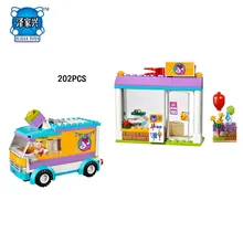 Hot My Good Friends Girls Clubs Heartlake Gifts Delivery Building Block Stephanie Figures Trucks Bricks Lepins Toys for Children