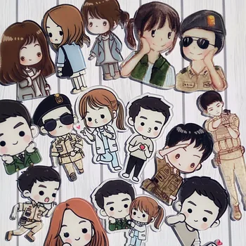 

1PC Hot Sale Korean song joong ki Acrylic Brooch Badges Pin On Backpack Women Clothes Decorative Descendants of the sun Brooches