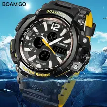BOAMIGO Брендовые Часы для мужчин спортивные часы для мужчин цифровые 50 м водонепроницаемые наручные часы Мужские кварцевые часы Relogio Masculino