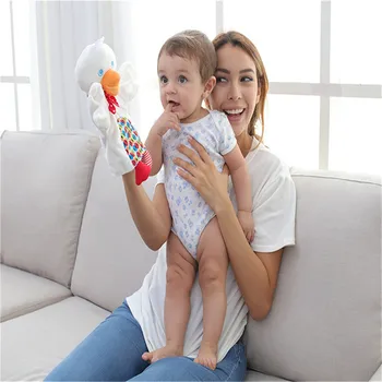 

Cute Cartoon Animal Hand Puppet Muppets Plush Toy Doll Monkey Frog Duck Appease Towel Hand Puppets For Kids