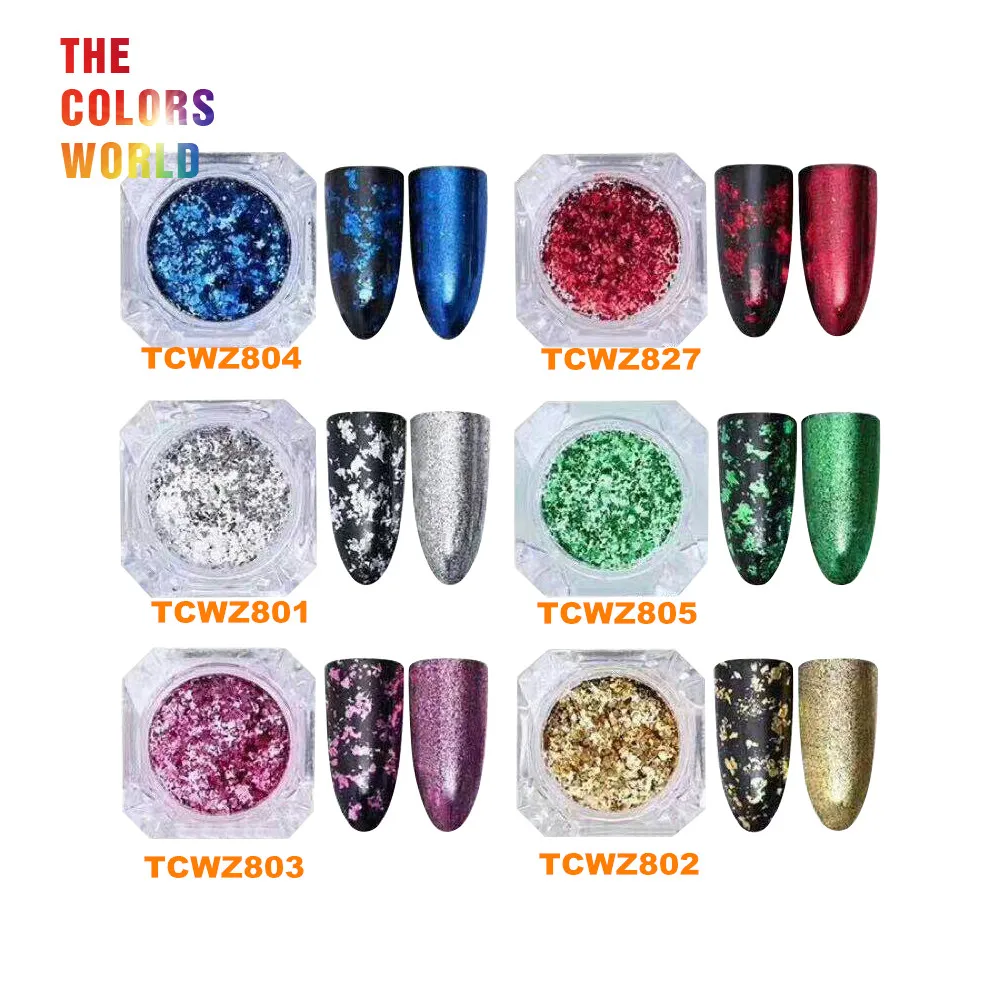 TCT-039, цветные чешуйки, металлический блеск, волшебное зеркало, фольга для ногтей, Гель-лак для ногтей, украшения для ногтей, боди-арт, украшения