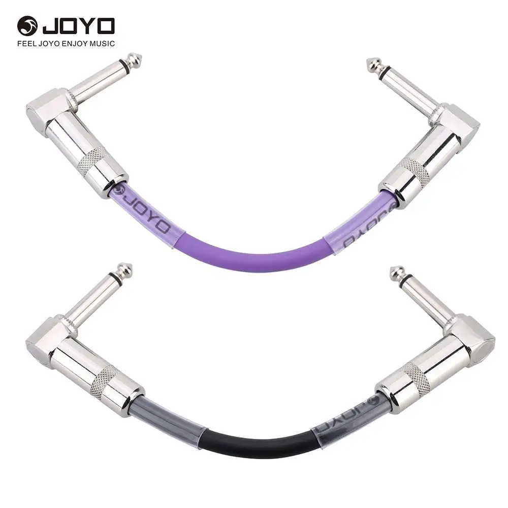 

Joyo CM-11 2pcs Colorful Guitar Cables with Right Angle Plug Connect Effect Pedal for Electric Guitar Color Randomly Delivered