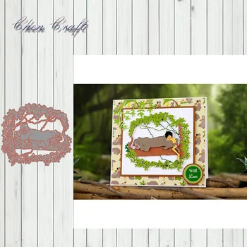 

Little boy and tiger Metal Cutting Dies Stencils for DIY Scrapbooking Album Paper Cards Embossing Dies