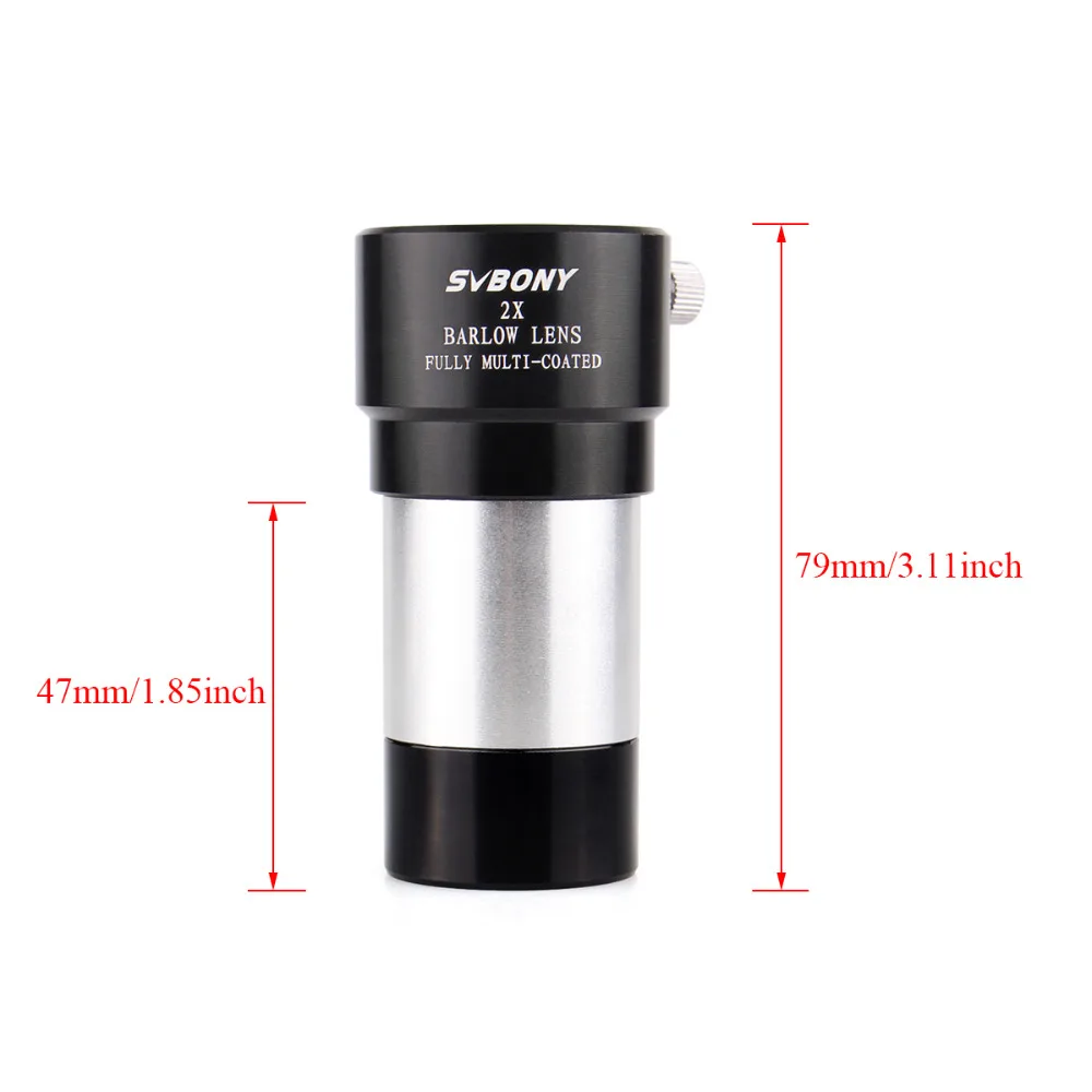 2X Barlow Lens 1.25//31.7mm Multi-Coated for Telescope Eyepiece Astronomy