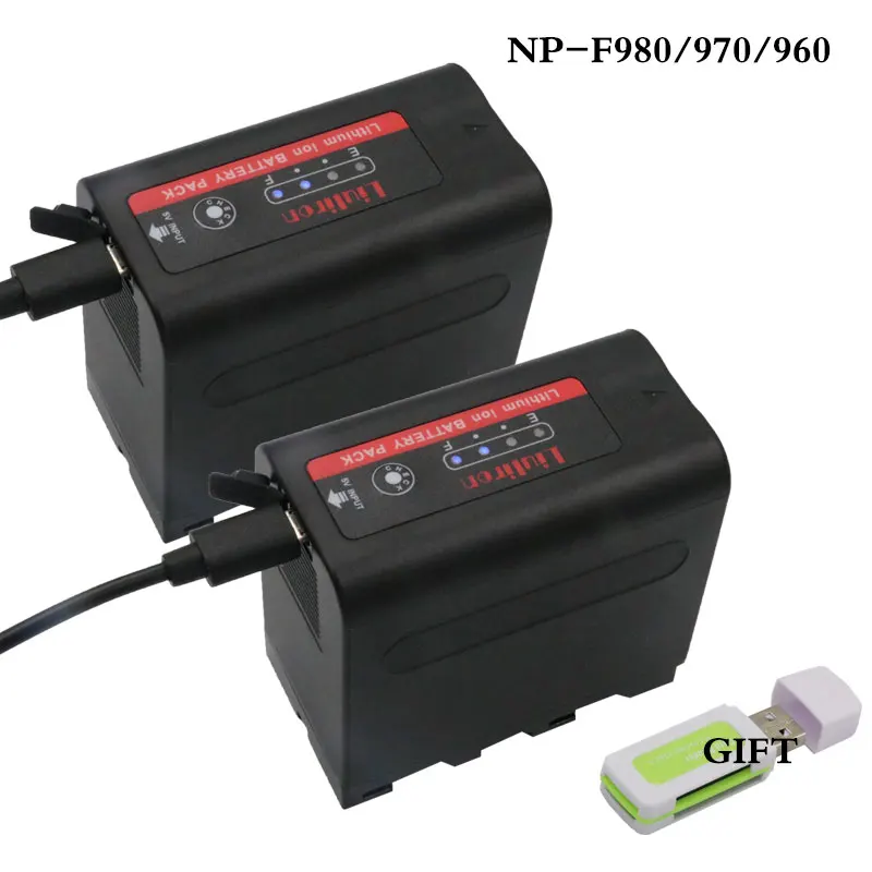 NP-F970 NP F970 NPF970 Батарея F930 F950 F960 F770 F570 CCD-RV100 TRV58 DCR-TRV110K RV100 TRV58 TRV110K LEDNP - Цвет: 2x battery