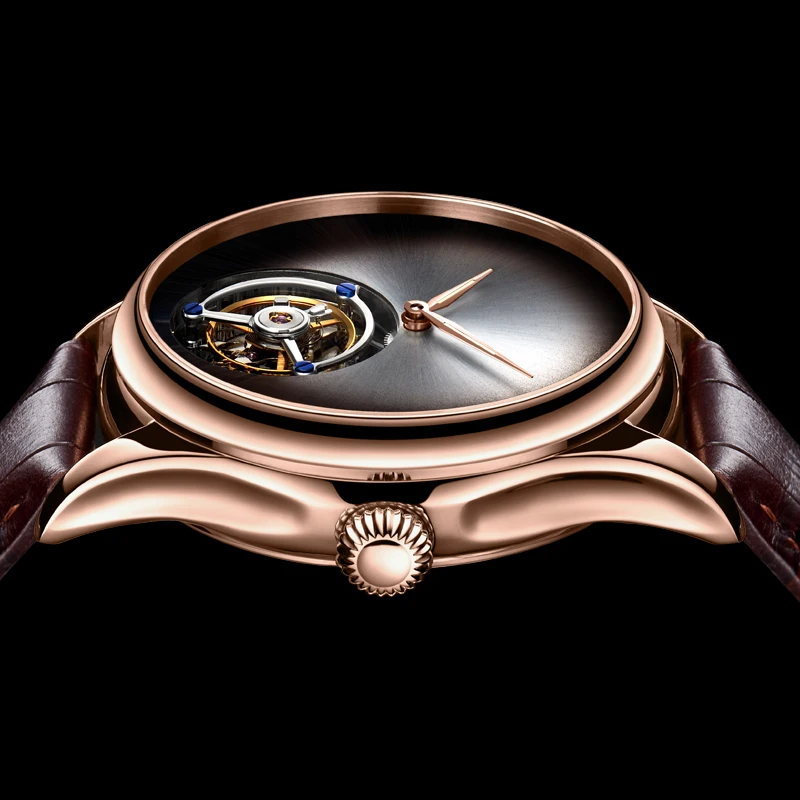 Мужские Tourbillon часы от ведущего бренда, роскошные часы с сапфировым кристаллом и циферблатом, оригинальные Tourbillon Мужские механические часы с полым механизмом, мужские часы