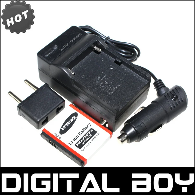 Digital Boy (3pcs/set) 1pcs SLB-1137C SLB 1137C Camera Battery + Charger Car For Samsung I7 | Электроника