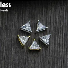 Uglyless Настоящее S 925 пробы серебро Треугольники Бисер аксессуары ювелирные изделия DIY Мини Размеры Ручной Работы Выводы кристаллы Spacer