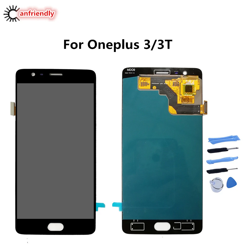 

For OnePlus 3/3T A3000 A3010 LCD Display + Touch Screen Digitizer Assembly Replacement Glass Panel For One Plus Three T lcds New